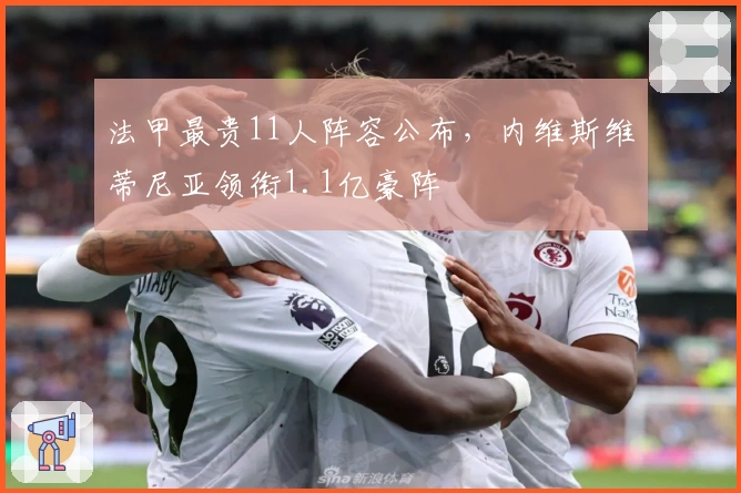 法甲最贵11人阵容公布，内维斯维蒂尼亚领衔1.1亿豪阵